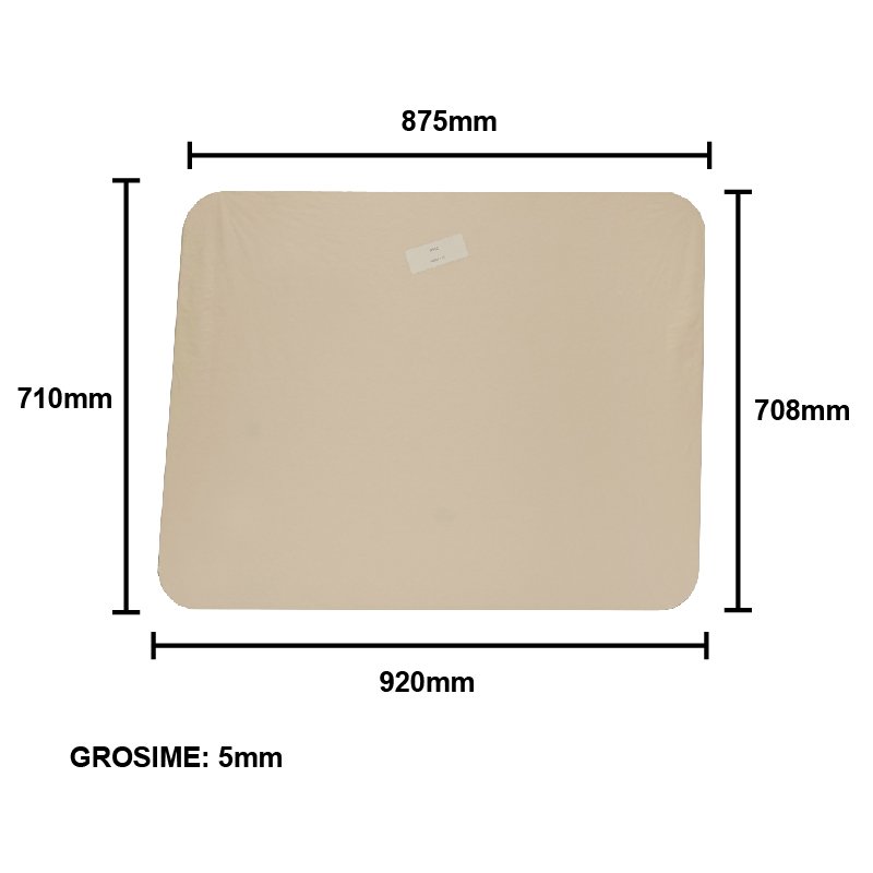 Geam 933x714x5mm lateral fix cabina patrata tip vechi UTB U-650